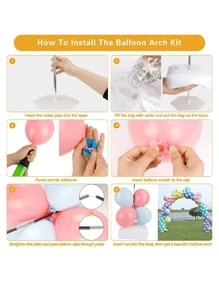1set Plain Balloon Stand, PVC Portable Balloon Arch Stand For Party - Multicolor - View 4