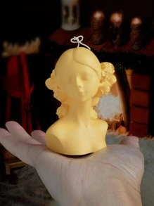 1pc Sculpture Shaped DIY Silicone Mold, Simple Figure Shaped Silicone Mold For DIY - White - View 2