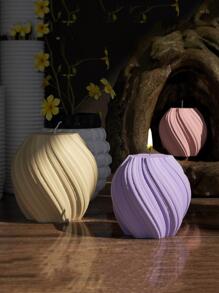 1 件硅胶模具，创意几何设计蜡烛 DIY 硅胶模具，适合 DIY - 白色 - 查看 3