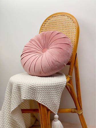 1入組花卉設計圓點裝飾枕頭現代滌綸家居裝飾枕頭