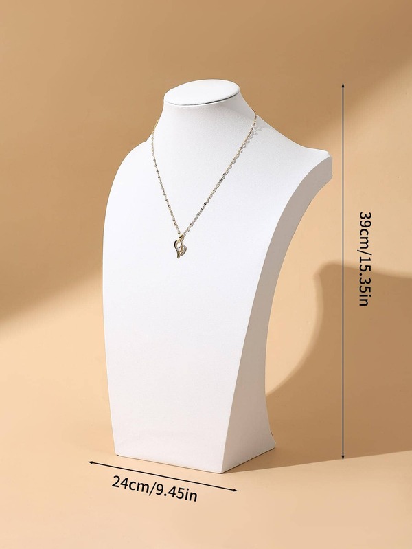 1pc Solid Color Necklace Display Rack, Modern WPC Necklace Tower For