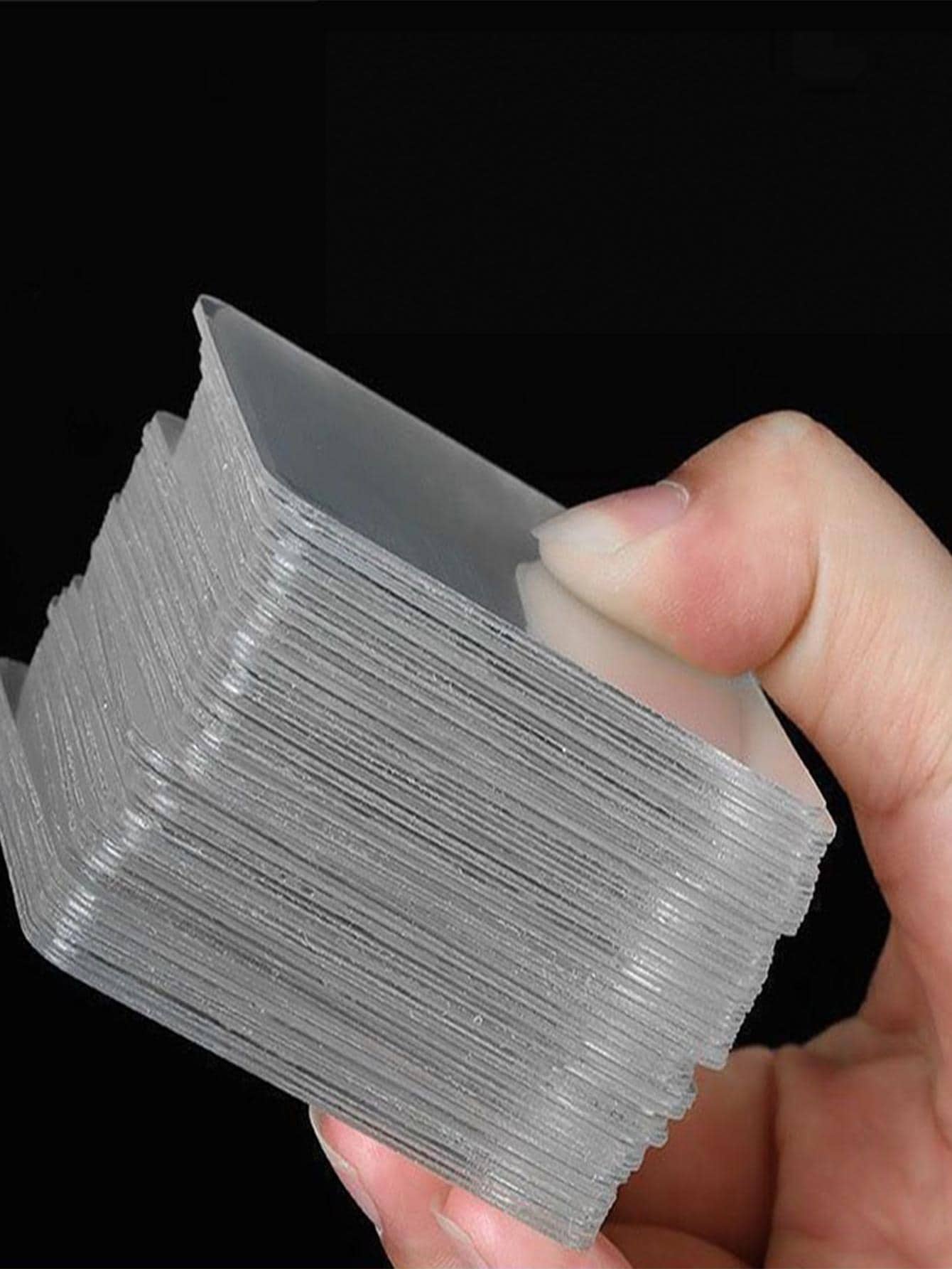 50片/套PVC膠帶透明雙面強力家用貼片 - 無色 - 查看 1