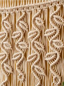 Hand-Woven Wall Decor Tapestry for Window Curtains and Canopy, White, 1 Piece (Rod Not Included) - Beige - View 3