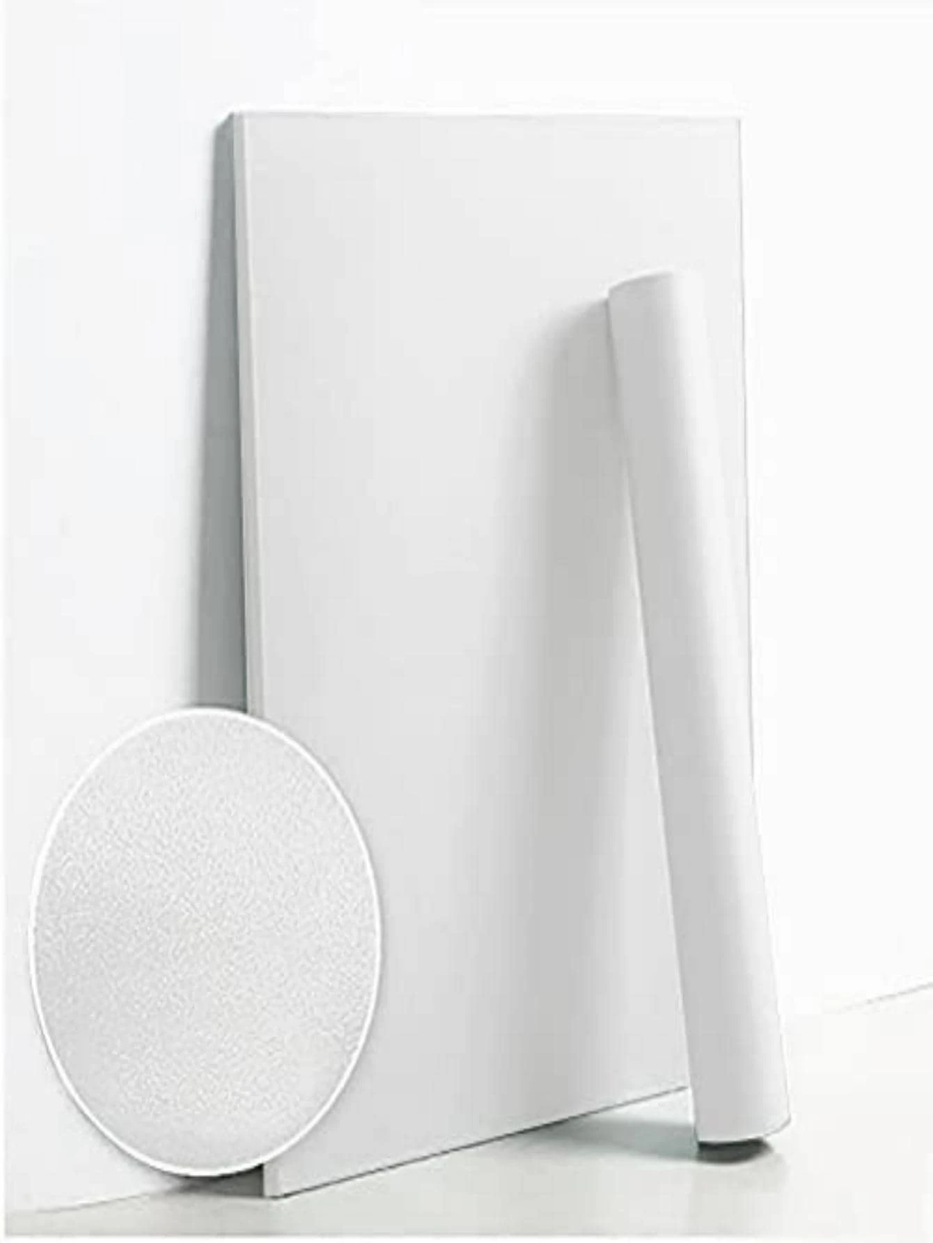 1roll Solid Color White Self-adhesive Wall Paper, Waterproof PVC Wall Decorative Sticker For Home Decor