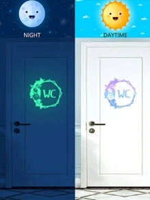 1pc Letter Design Glow In The Dark Wall Sticker, Stickers, Wall Decal, Vinly Decal For Home Decorations, Spring Decoration Items Refresh Your Home, Festival Decoration Stickers Gifts Birthday Graduation