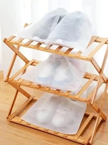 5pcs Plain Shoes Storage Bag - White - View 3