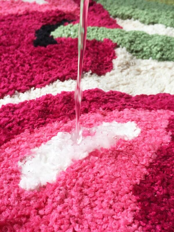 1pc Cherry Pattern Door Mat, Modern Polyester Antislip Absorbent