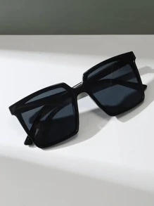 1pair Women Square Frame Fashionable Sunglasses Travel Accessories For Daily Decoration Sunglasses Beach Sun Glasses Beach Accessories For Women Sun Glasses Sunglasses Shades Basics And Suit For Sweater Jeans Sweatpants Hoodie Jackets Dress And Long Sleeve Shirt Fashionable Shade Elegant Outfit Family Outings Travel Vacation Holiday For Summer Beach Vacation,Outdoor,Travel - Grey - View 3