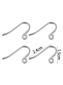 20 Chiếc Thường Bằng Thép Không Gỉ Tối Giản Tự Làm Móc Bông Tai Dành Cho Nữ Cho Tự Làm Trang Sức Làm - Bạc - Xem 6