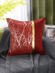 1 件新款简约大理石纹理沙发装饰枕套，高品质精密提花金条纹方形靠垫套 - 香檳色 - 查看 3