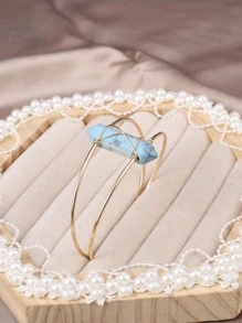 Lắc tay trang trí bằng đá - Màu xanh lam - Xem 3