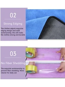 1入組撞色粘合清潔抹布黃色吸水家用清潔布