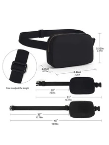 1 pieza Bolso para correr negro impermeable - Negro - Ver 9