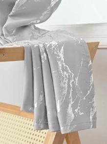 1pc Simple Marble Pattern Single Panel Curtain, Polyester Glitter Blackout Curtain For Household - Multicolor - View 7