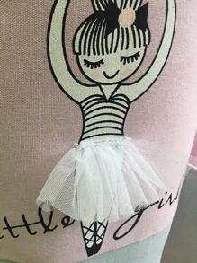 1 peça Cesto de roupa suja fofo impressão de menina decoração de arco grande armazenar rosa dobrável portátil para doméstico