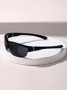 简约时尚眼镜遮阳女士太阳镜 - 女性夏季海滩度假、户外、旅行的完美旅行配件 - 灰色 - 查看 6