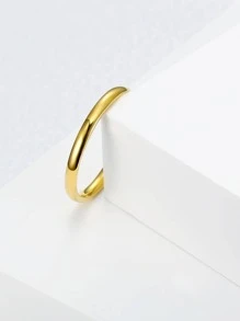 MONALLY 1 chiếc nhẫn tối giản thời trang dành cho phụ nữ cho cuộc sống hàng ngày - Vàng - Xem 2