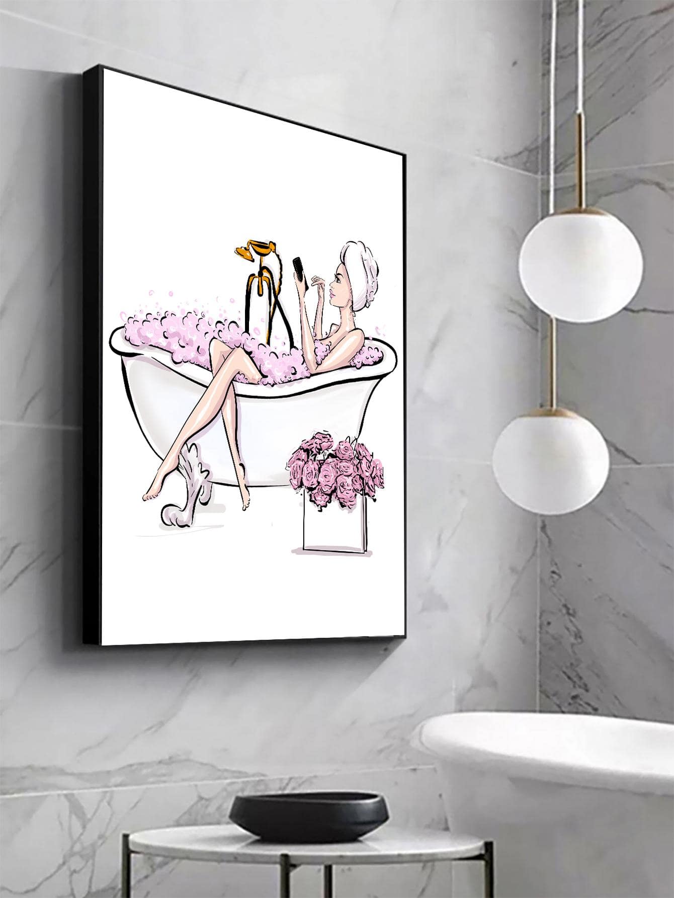 1入組人像圖案無框現代彩色掛畫繪畫裝飾 - 彩色 - 查看 1