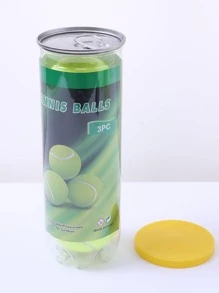 3pcs Rubber Outdoor Table Tennis Ball - Yellow - View 2
