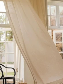 素色單片透視窗簾 - 駝色 - 查看 8