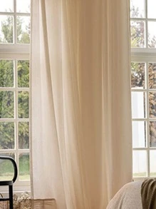 素色單片透視窗簾 - 駝色 - 查看 10