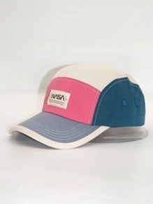 1pc Unisex 5-Patch Colorblock Letter Print Vintage Casual Baseball Cap, Dad Hat, Sun Protection Hat Suitable For Outdoor Activities Such As Fishing, Hunting, Hiking, Cycling, Casual Wear, Travel - Grey - View 12