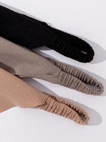 3入組女士素色休閒頭巾用於裝飾 - 彩色 - 查看 3