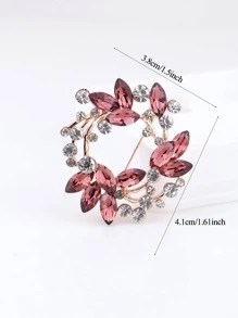 Trâm cài áo trang trí đính đá quyến rũ dành cho nam và nữ để trang trí hàng ngày - Màu Đỏ Sâu - Xem 2