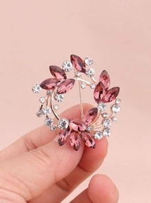 Trâm cài áo trang trí đính đá quyến rũ dành cho nam và nữ để trang trí hàng ngày - Màu Đỏ Sâu - Xem 1