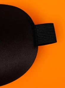 1入組素色眼罩適用於臥室現代聚酯遮光可重複使用眼罩 - 黑色 - 查看 5