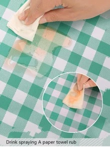 1入組PE野餐墊現代格子圖案防水便攜式野餐墊適合戶外露營 - 藍色 - 查看 7