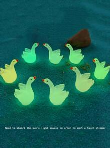 6pcs Cute Goose Shaped Random Color Glow In The Dark Garden Statue, ABS Creative Home Ornament For Home Decor - Multicolor - View 2