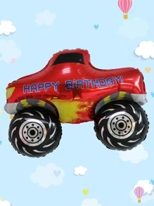 1 个 PE 气球，现代工程车形装饰气球，适用于家居装饰、派对、圣诞节 - 紅色 - 查看 1