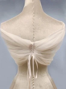 Envoltura de boda unicolor - Blanco - Ver 3