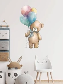 BRUP 1入組卡通熊圖案牆貼 - 彩色 - 查看 3