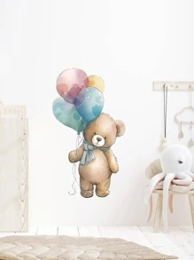 BRUP 1入組卡通熊圖案牆貼 - 彩色 - 查看 5