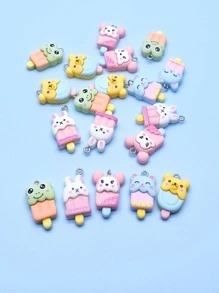 10pcs/set Cartoon Popsicle DIY Pendant - Multicolor - View 1