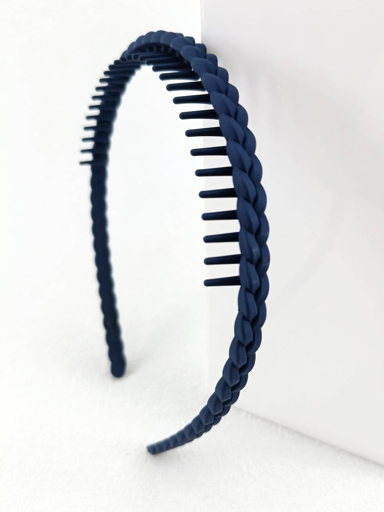 1 cái băng đô thời trang bện cho phụ nữ để trang trí hàng ngày - Màu xanh hải quân - Xem 1