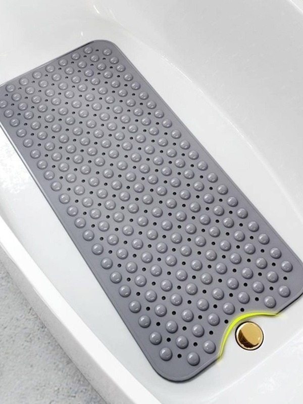 1pc PVC Shower Stall Mat, Minimalist Solid Color Antislip Shower Stall Mat For Bathroom SHEIN USA