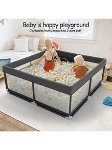 Baby Playpen, Playpen for Babies and Toddlers, 47x47inch Small Baby Play Pen,Toddler Playpen for Apartment,Play Yard for Baby,Baby Activity Play Fence, Extra Large Baby Playard