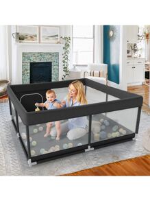 Baby Playpen, Playpen for Babies and Toddlers, 47x47inch Small Baby Play Pen,Toddler Playpen for Apartment,Play Yard for Baby,Baby Activity Play Fence, Extra Large Baby Playard