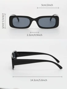 3pairs Women Square Frame Fashionable Fashion Glasses For Summer