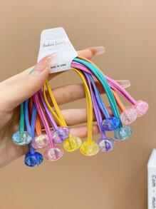 6 cái Dây buộc tóc trang trí ngôi sao cho cuộc sống hàng ngày - Nhiều màu - Xem 7