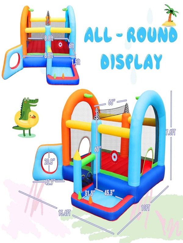 Inflatable Jumper Bounce House Playground Backyard Playhouse Park