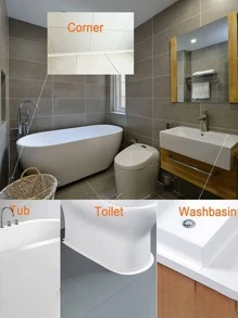 1pc Plain Sealing Strip, Minimalist Waterproof Sealing Strip For Home, Stickers, Wall Decal, Vinyl Decal For Home Decorations, Spring Decoration Items Refresh Your Home, Festival Decoration Stickers Gifts Birthday Graduation - White - View 9