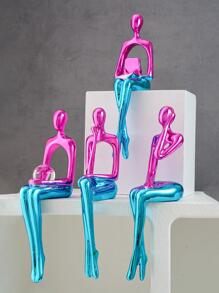 1入組ABS裝飾物件現代人物設計家居裝飾工藝品 - 彩色 - 查看 1