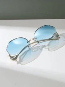 大框/无框塑料太阳镜男女通用经典时尚装饰适合旅行、海滩度假防紫外线眼镜复古太阳镜海滩太阳镜女士海滩配饰太阳镜太阳镜遮阳镜 - 漸層 - 查看 4