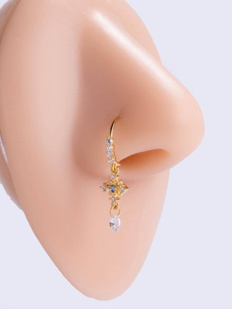 Cubic Zirconia Eye Decor Nose Ring