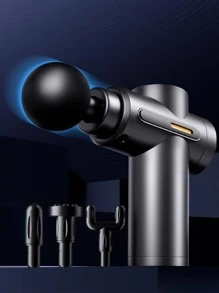 1pc ABS Portable Fitness Massage Gun - Black - View 1