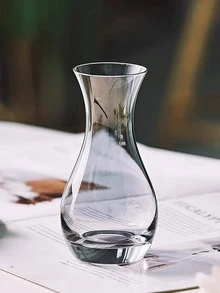 1入組玻璃花現代幾何設計花瓶適用於花適用於家庭 - 淺灰色 - 查看 6